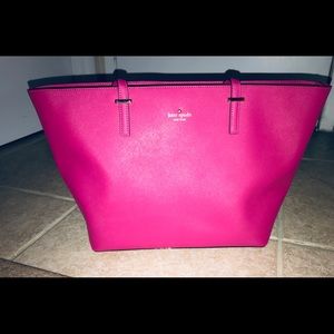 KATE SPADE NY HOT PINK Leather Tote Handbag